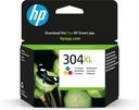 HP N9K07AE/304XL Cartouche à tête d'impression couleur haute capacité, 300 Feuilles/5% 7ml pour HP DeskJet 2620/3720