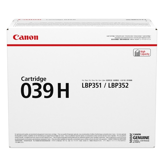 Canon 0288C001/039H Cartouche toner noir haute capacité, 25.000 Pages ISO/IEC 19752 pour Canon LBP-351