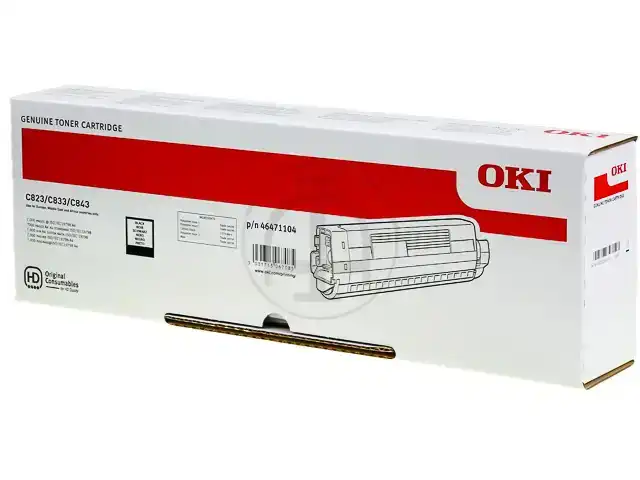 OKI 46471104 Kit toner noir, 7.000 Feuilles ISO/IEC 19798 pour OKI C 823