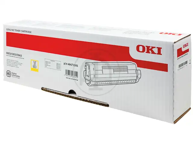 OKI 46471101 Kit toner jaune, 7.000 Feuilles ISO/IEC 19798 pour OKI C 823