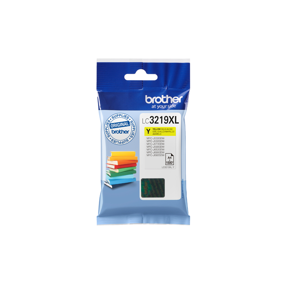 Brother LC-3219XLY Cartouche d'encre jaune, 1.500 Feuilles ISO/IEC 24711 pour Brother MFC-J 5330