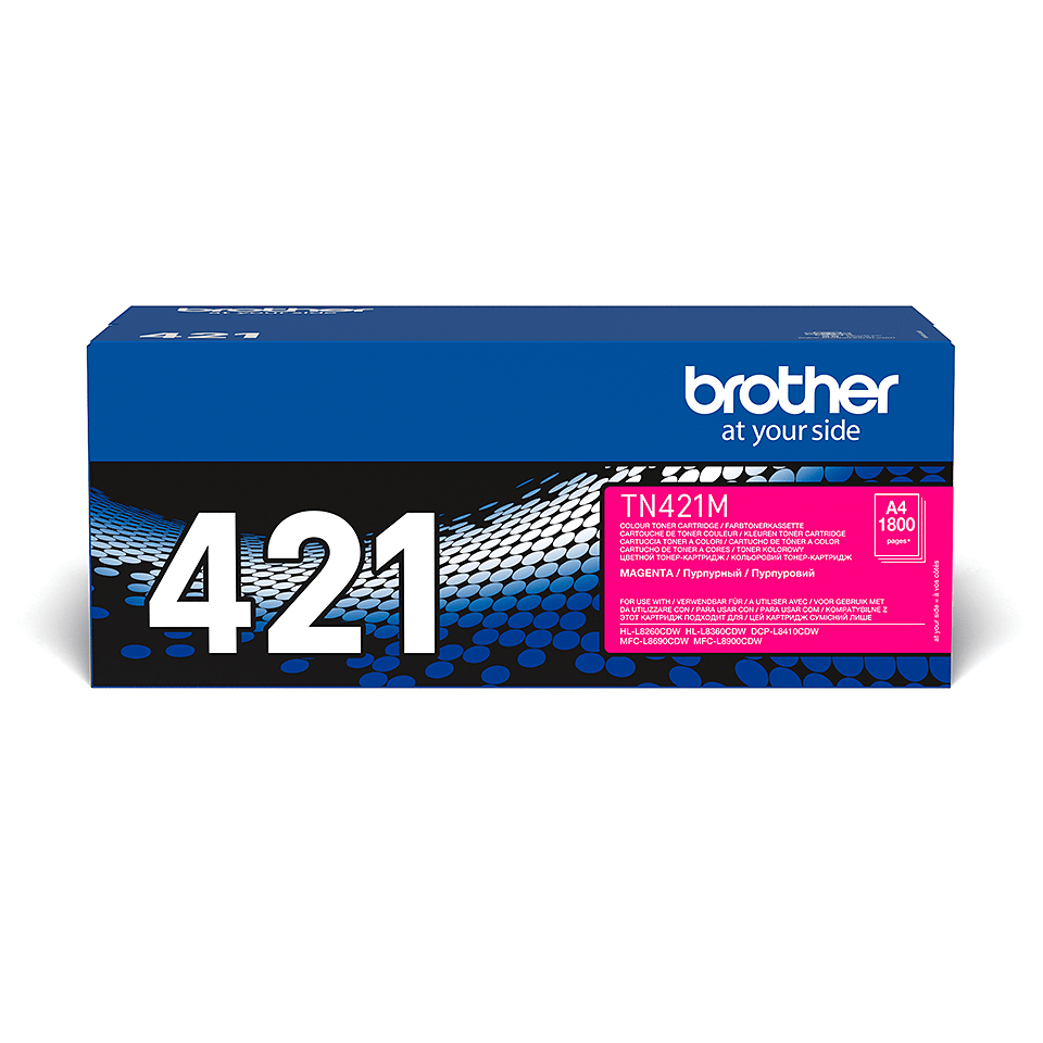 Brother TN-421M Kit toner magenta, 1.800 Feuilles ISO/IEC 19752 pour Brother HL-L 8260/8360
