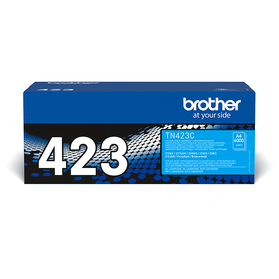 Brother TN-423C Kit toner cyan haute capacité, 4.000 Feuilles ISO/IEC 19752 pour Brother HL-L 8260/8360