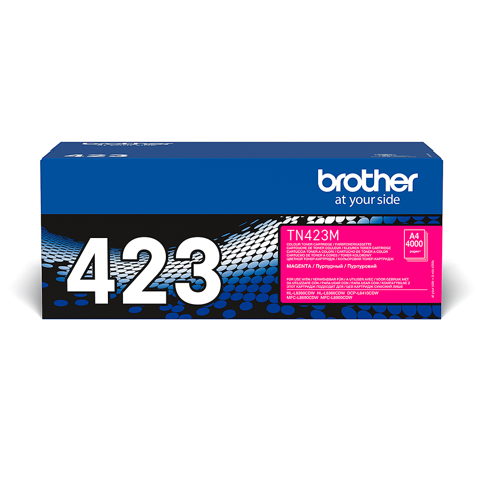 Brother TN-423M Kit toner magenta haute capacité, 4.000 Feuilles ISO/IEC 19752 pour Brother HL-L 8260/8360