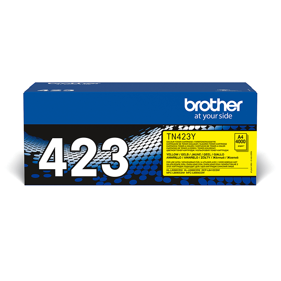 Brother TN-423Y Kit toner jaune haute capacité, 4.000 Feuilles ISO/IEC 19752 pour Brother HL-L 8260/8360