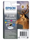Epson C13T13064012/T1306 Cartouche d'encre multi pack C,M,Y XL 3x10.1ml UE3 pour Epson Stylus BX 320/SX 525/WF 3500