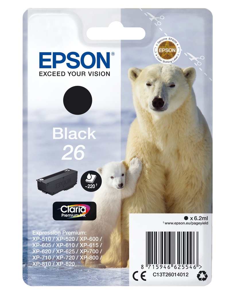 Epson Polar bear C13T26014012 ink cartridge