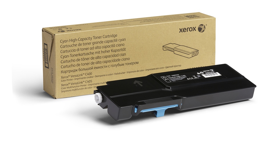 Xerox Cartouche de toner Cyan de Grande capacité Imprimante couleur ® VersaLink® C400​/​multifonctions ® VersaLink® C405 (4800 pages) - 106R03518