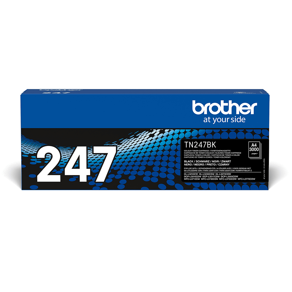 Brother TN-247BK Kit toner noir haute capacité, 3.000 Pages ISO/IEC 19752 pour Brother HL-L 3210