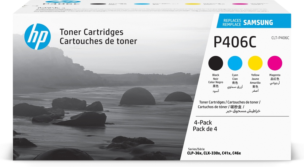 Samsung CLT-P406C 4-pack Cyan/Magenta/Yellow/Black Original toner cartridge