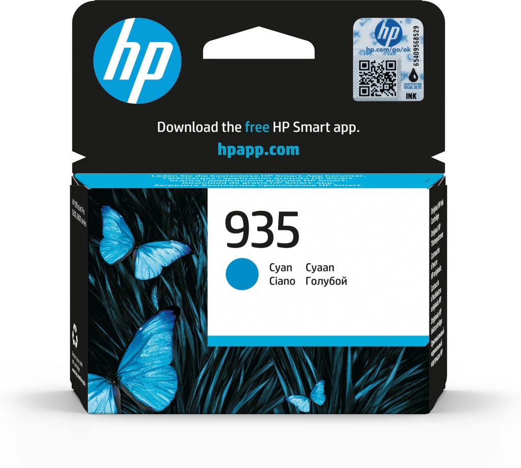 HP C2P20AE/935 Cartouche d'encre cyan, 400 Pages ISO/IEC 24711 4.5ml pour HP OfficeJet Pro 6230