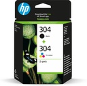 HP 3JB05AE/304 Cartouche à tête d'impression multi pack noire + couleur 100 pg + 120 pg UE2 pour HP DeskJet 2620/3720