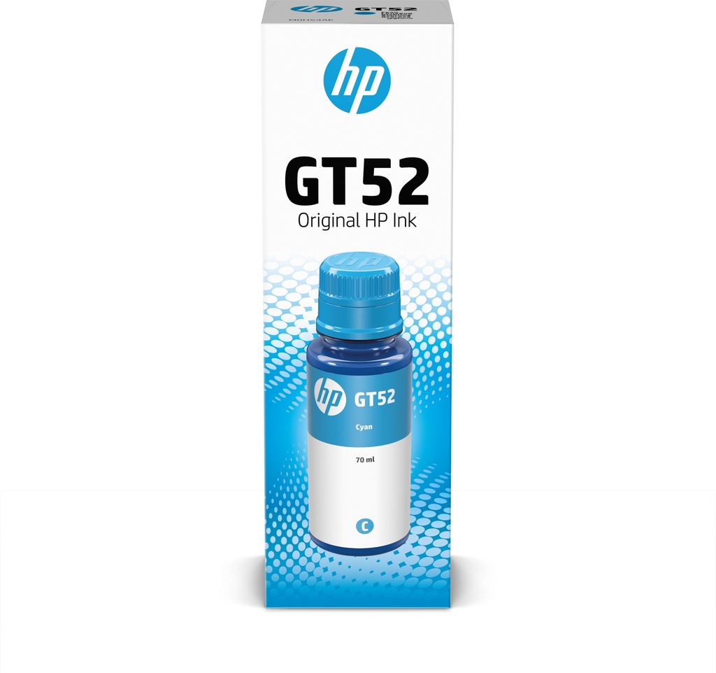 HP M0H54AE/GT52 Cartouche d'encre cyan, 8.000 Feuilles 70ml pour HP DeskJet GT 5800/Ink Tank Wireless 415/Smart Tank 515