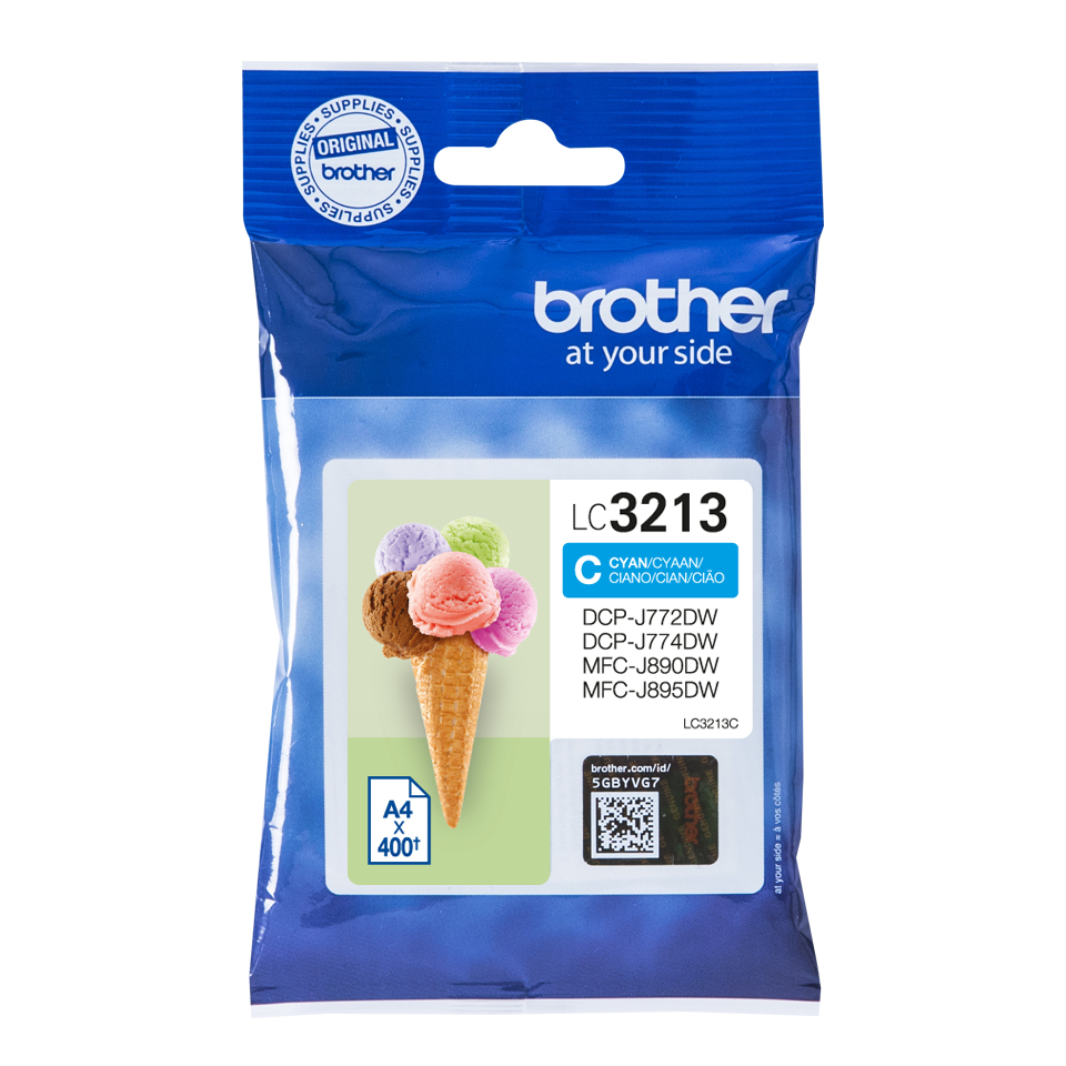 Brother LC-3213C Cartouche d'encre cyan, 400 Feuilles ISO/IEC 19752 pour Brother DCP-J 772