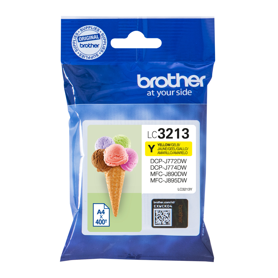 Brother LC-3213Y Cartouche d'encre jaune, 400 Feuilles ISO/IEC 19752 pour Brother DCP-J 772