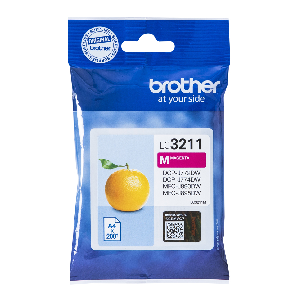 Brother LC-3211M Cartouche d'encre magenta, 200 Feuilles ISO/IEC 19752 pour Brother DCP-J 772