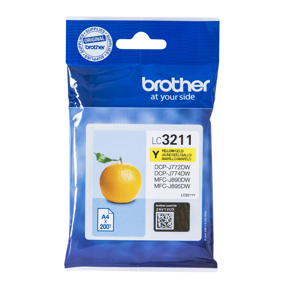 Brother LC-3211Y Cartouche d'encre jaune, 200 Feuilles ISO/IEC 19752 pour Brother DCP-J 772