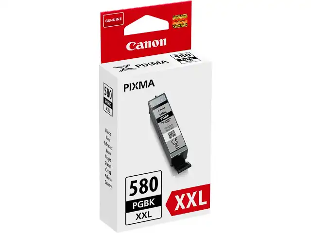 Canon 1970C001/PGI-580PGBKXXL Cartouche d'encre noire extra haute capacité, 600 Feuilles ISO/IEC 19752 25,7ml pour Canon Pixma TS 6150/8150