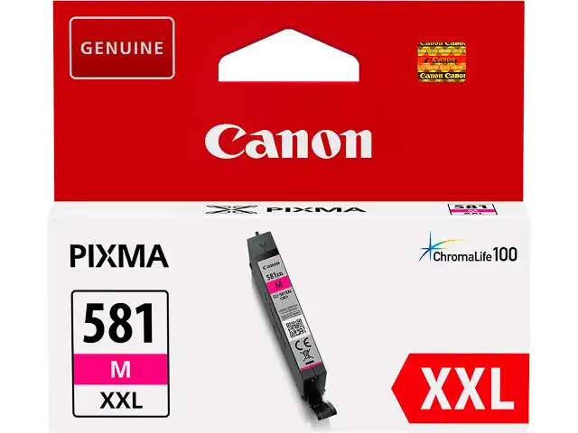 Canon 1996C001/CLI-581MXXL Cartouche d'encre magenta extra haute capacité, 760 Feuilles ISO/IEC 19752 367 Photos 11.7ml pour Canon Pixma TS 6150/8150