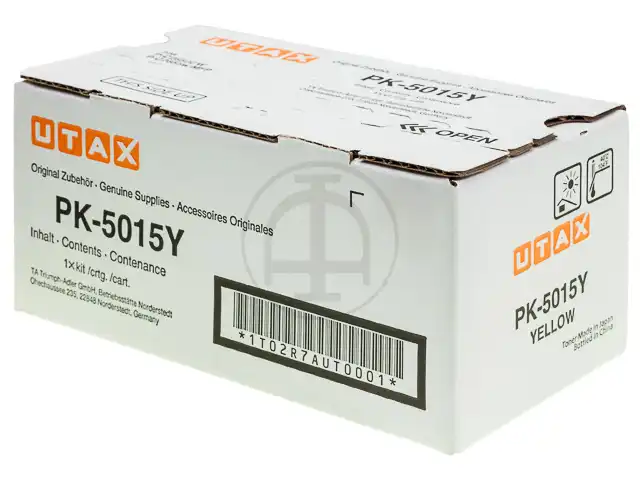 Utax 1T02R7AUT0/PK-5015Y Kit toner jaune, 3.000 Feuilles ISO/IEC 19752 pour TA P-C 2650