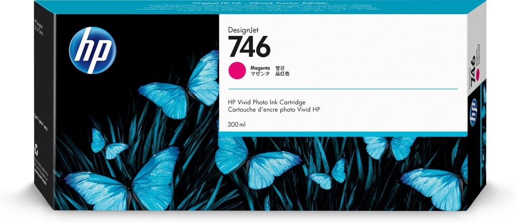 HP P2V78A/746 Cartouche d'encre magenta 300ml pour HP DesignJet Z 6/9+
