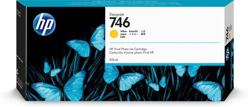 HP P2V79A/746 Cartouche d'encre jaune 300ml pour HP DesignJet Z 6/9+