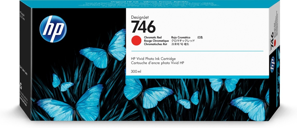 HP P2V81A/746 Cartouche d'encre rouge chromatic 300ml pour HP DesignJet Z 6/9+