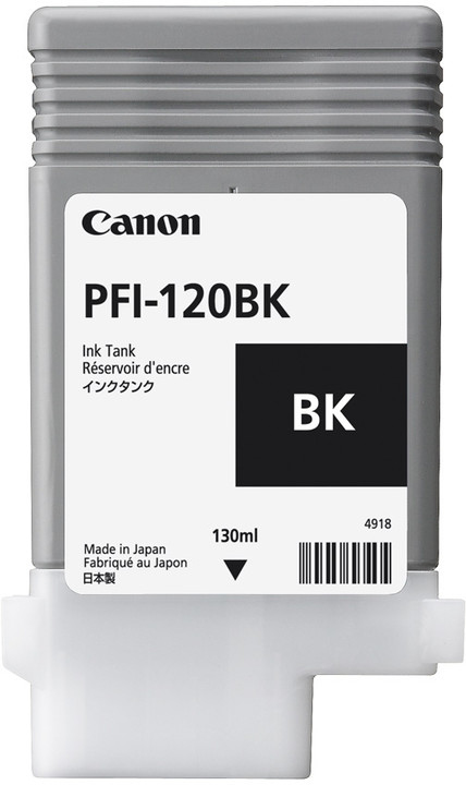 Canon 2885C001/PFI-120BK Cartouche d'encre noire 130ml pour Canon IPF GP-200/TM-200/TM-255