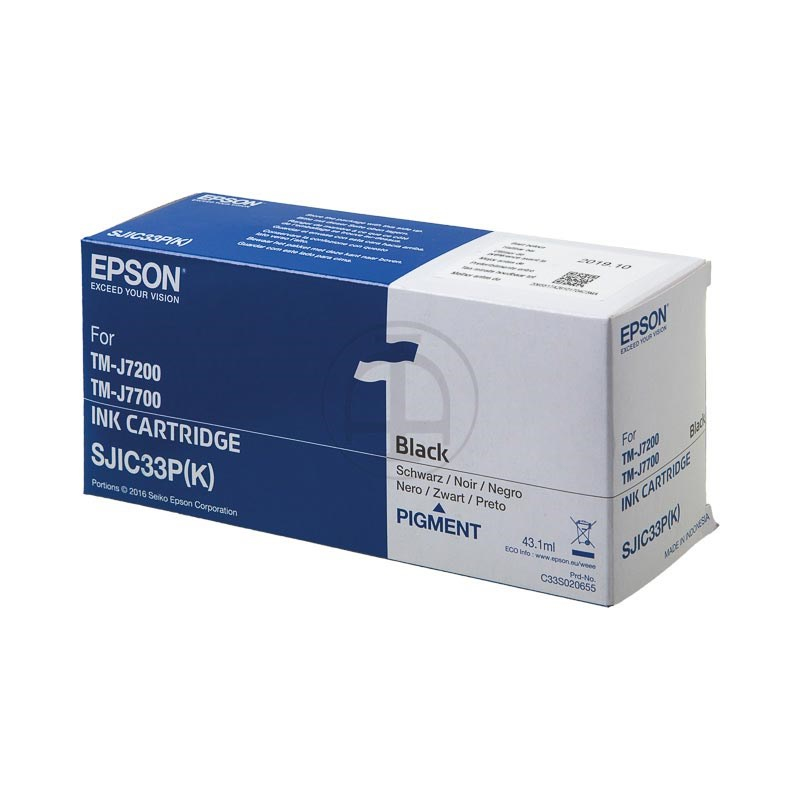 Epson C33S020655|SJI-C-33-PK Cartouche d'encre noire pour Epson TM-J 7200