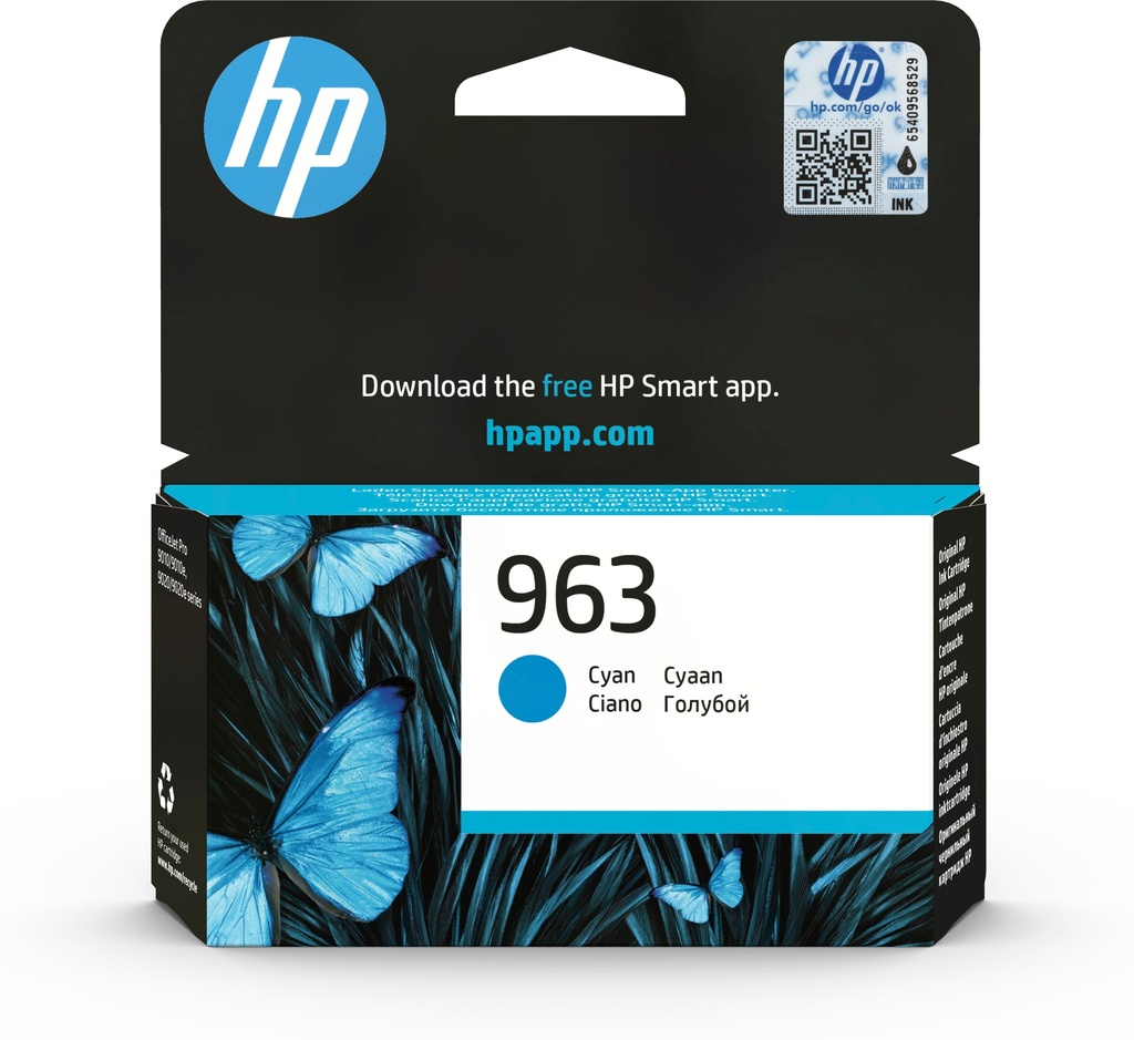 HP 963 Cyan Original ink cartridge