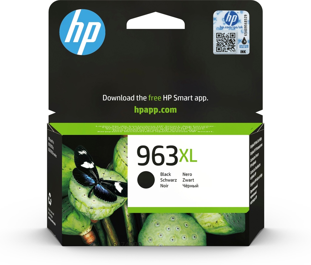HP 3JA30AE/963XL Cartouche d'encre noire haute capacité, 2.000 Feuilles 47.86ml pour HP OJ Pro 9010/e/9020/9020 e