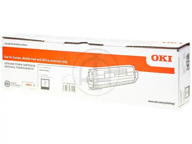 OKI 46861308 Kit toner noir, 10.000 Feuilles ISO/IEC 19752 pour OKI C 834
