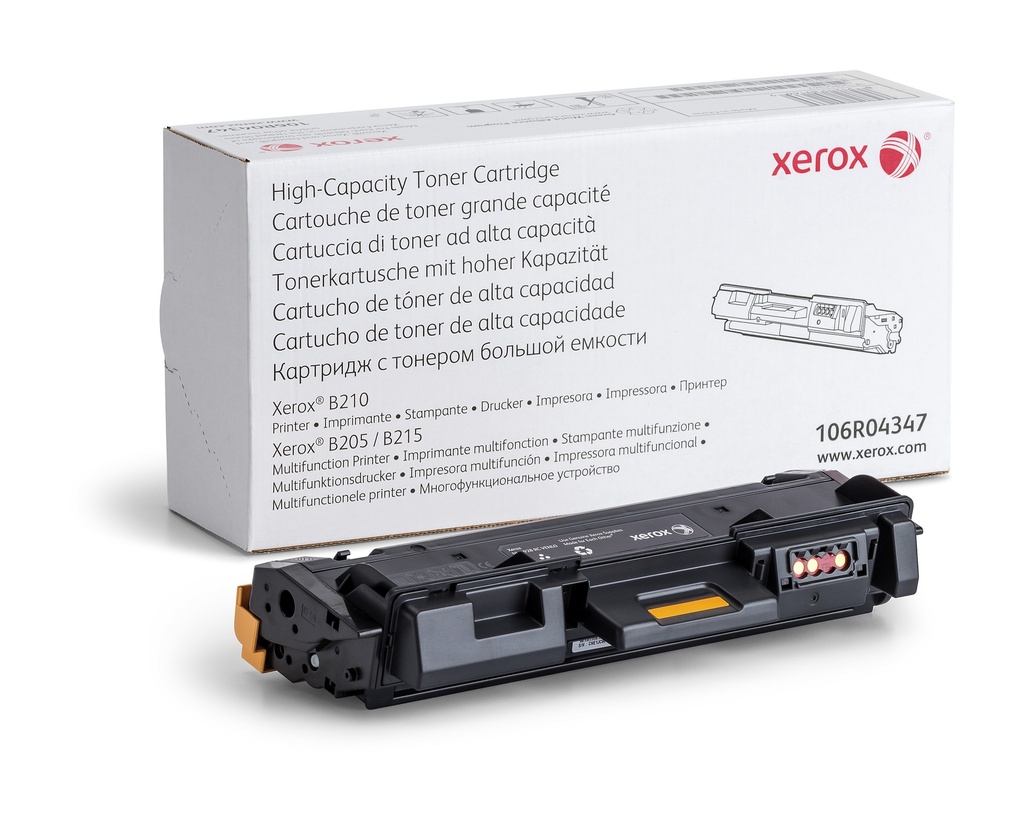 Xerox Cartouche de toner Noir de Grande capacité Imprimante ® B210, Imprimante multifonction ® B205​/​ ® B215 (3000 pages) - 106R04347