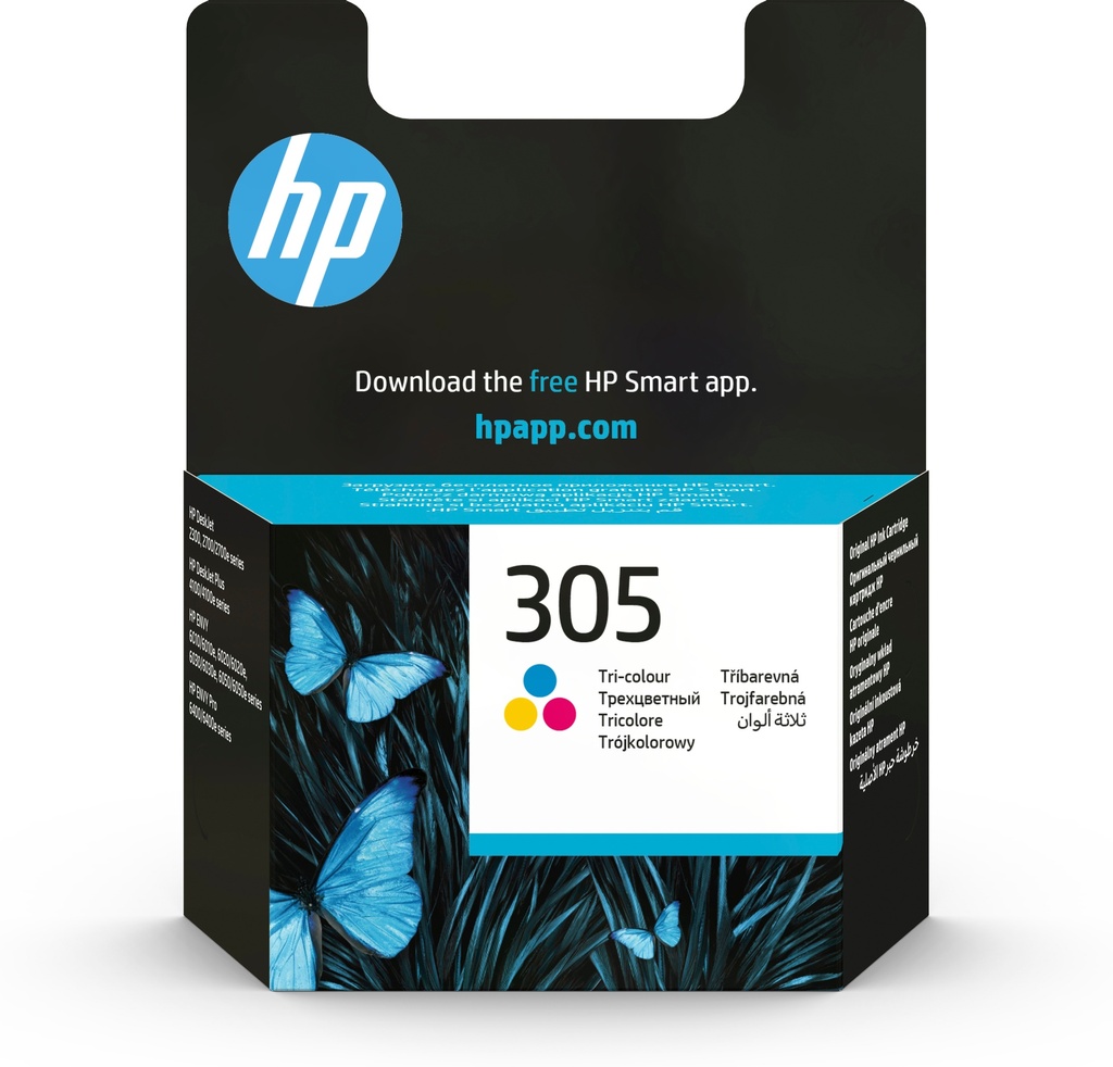 HP 3YM60AE/305 Cartouche à tête d'impression couleur, 100 Feuilles pour HP DeskJet 2710/e/Envy 6020/Envy 6020 e