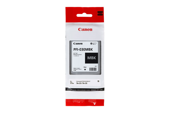 Canon 3488C001/PFI-030MBK Cartouche d'encre noire mate 55ml pour Canon IPF TA-20/TM-240