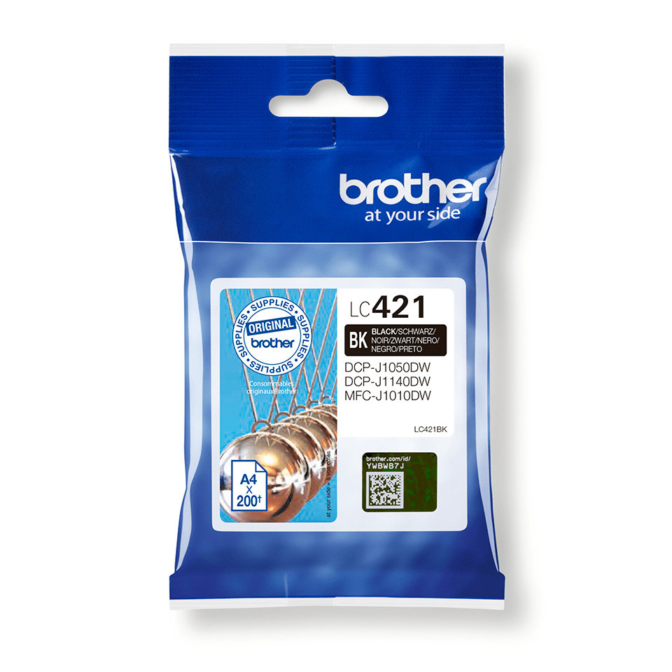 Brother LC-421BK Cartouche d'encre noire, 200 Feuilles pour Brother DCP-J 1050