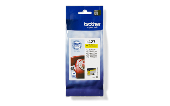 Brother LC-427Y Cartouche d'encre jaune, 1.500 Feuilles ISO/IEC 24711 pour Brother MFC-J 5955