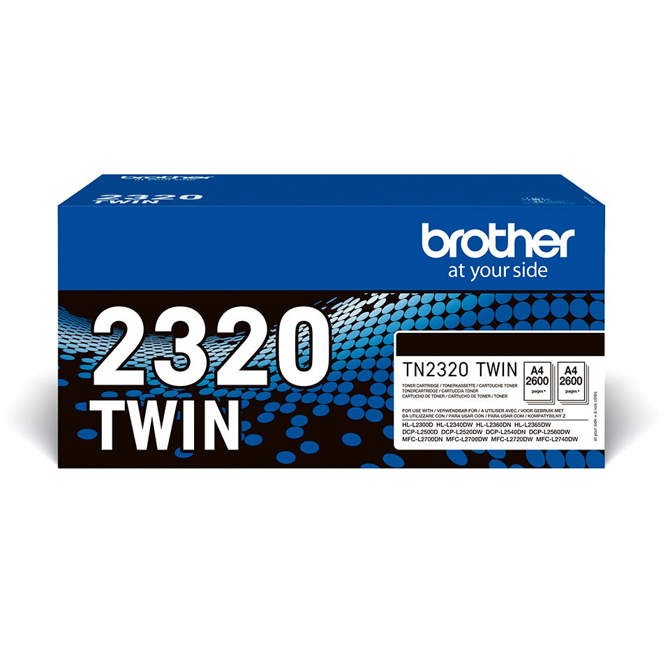 Brother TN-2320TWIN Kit toner twin pack, 2x5.200 Feuilles ISO/IEC 19752 UE2 pour Brother HL-L 2300