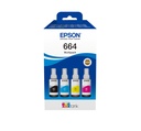 Epson C13T66464A/664 Bouteille d'encre MultiPack Bk,C,M,Y 70ml 1x4500pg + 3x7500pg UE4 pour Epson L 300/655