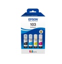 Epson C13T00S64A/103 Bouteille d'encre MultiPack Bk,C,M,Y, 4x4.500 Feuilles 70ml UE4 pour Epson L 1110