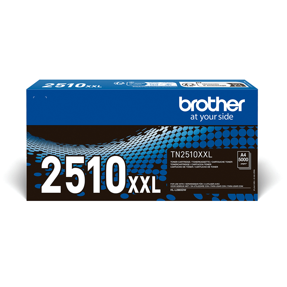 Brother TN-2510XXL Kit toner ultra haute capacité, 5.000 Pages ISO/IEC 19752 pour Brother HL-L 2865