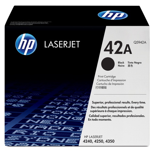 [44230] HP Q5942A/42A Cartouche toner noir, 10.000 Pages ISO/IEC 19752 pour HP LaserJet 4240/4250