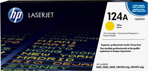 [44346] HP Q6002A/124A Cartouche toner jaune, 2.000 Pages/5% pour HP Color LaserJet 2600