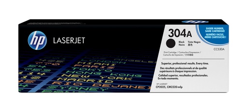 [44525] HP CC530A/304A Cartouche toner noir, 3.500 Pages ISO/IEC 19798 pour HP CLJ CP 2025