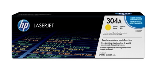 [44526] HP CC532A/304A Cartouche toner jaune, 2.800 Pages ISO/IEC 19798 pour HP CLJ CP 2025