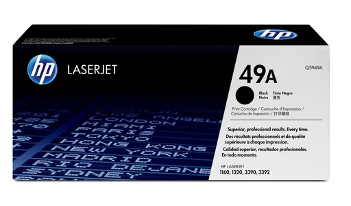 [44537] HP Q5949A/49A Cartouche toner noir, 2.500 Pages ISO/IEC 19752 pour Canon LBP-3300/HP LaserJet 1120