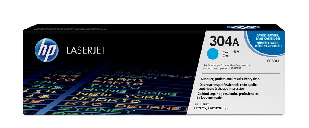 HP CC531A/304A - Toner cyan, 2 800 pages
