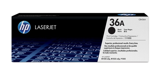 [45603] HP CB436A/36A Cartouche toner noir, 2.000 Pages ISO/IEC 19752 pour HP LaserJet P 1505