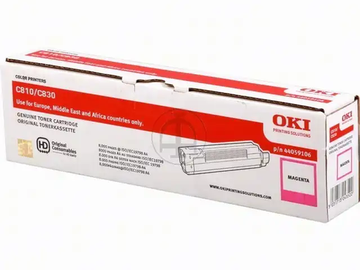 [45631] OKI 44059106 Toner magenta, 8.000 Pages ISO/IEC 19798 pour OKI C 800