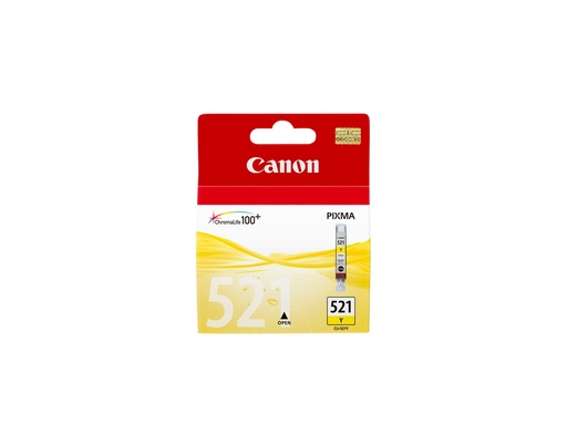 [45823] Canon 2936B001/CLI-521Y Cartouche d'encre jaune, 477 Pages ISO/IEC 24711 205 Photos 9ml pour Canon Pixma IP 3600/MP 980